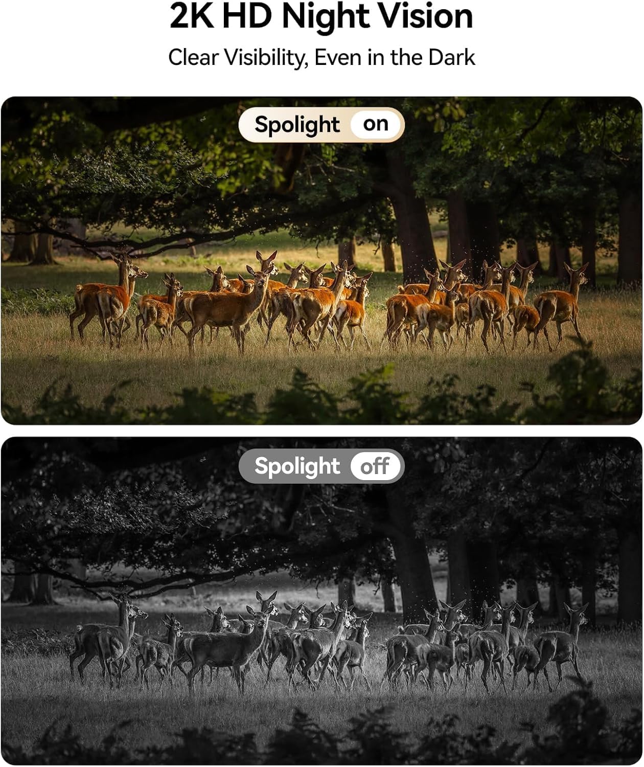 KKB 4G LTE Cellular Solar Security Camera showing 2K HD Night Vision