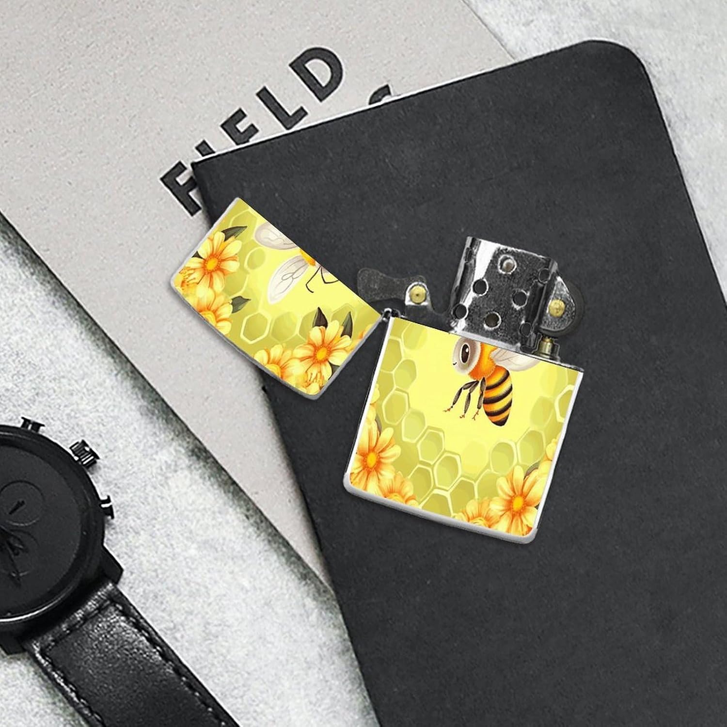 Bee in Flower Lighter Case Cover Lighter Shell
