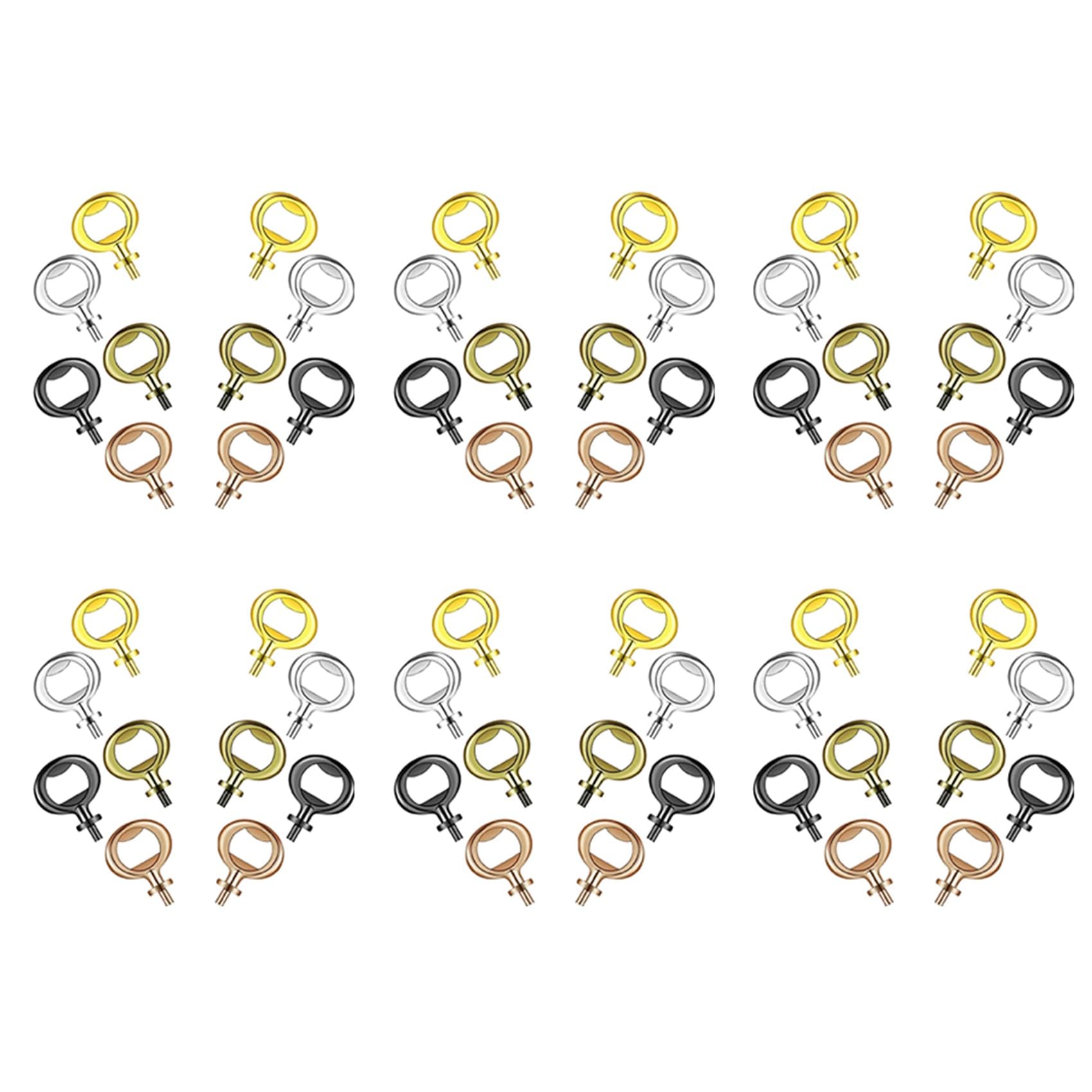 Hndhbfgrt 60 Pieces Bottle Opener Inserts Kit Bottle Opener Hardware Insert Beer Opener for Wedding DIY Craft Wood Turning Project