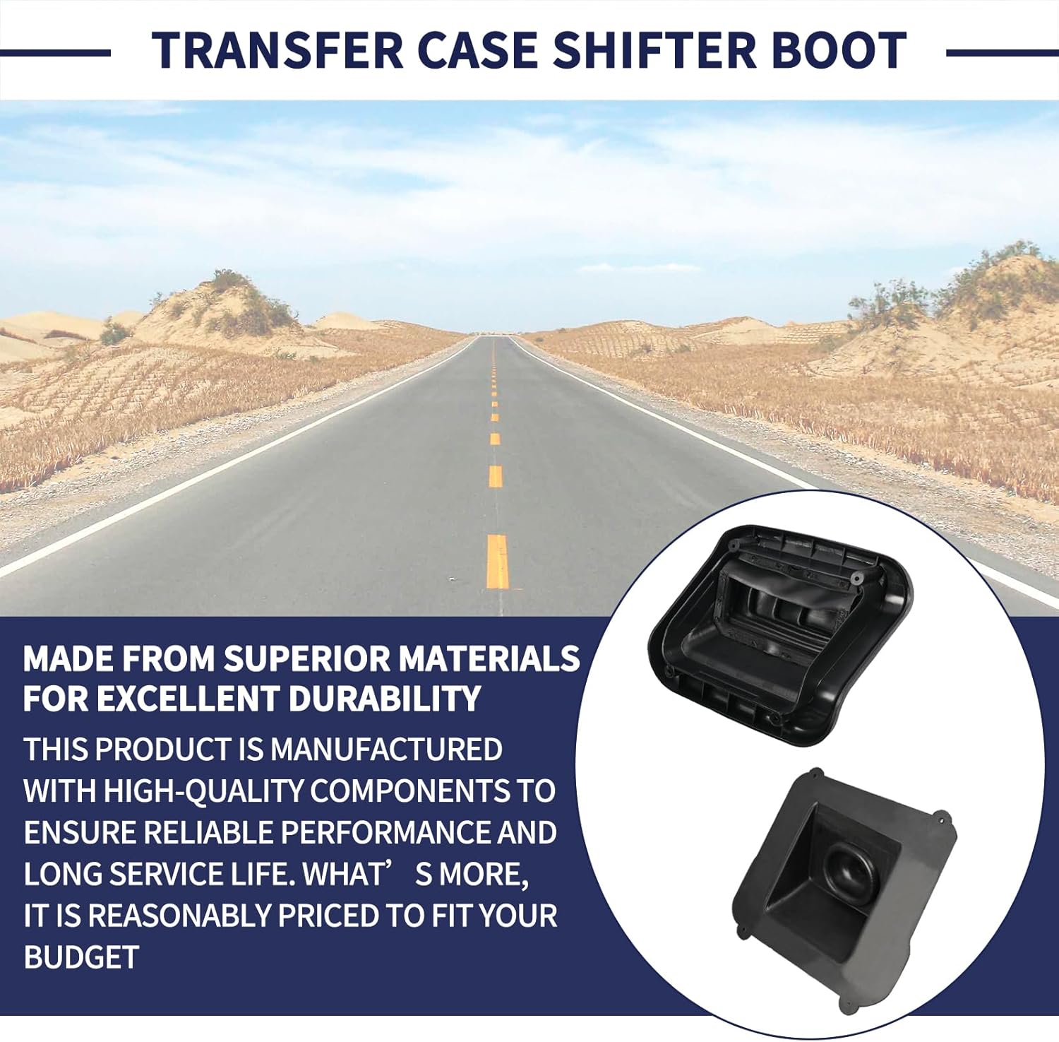 F2TZ-7277-A Transfer Case Shifter Boot Compatible with Ford F150 F250 F350 1990-1998 Replace F2TZ7277A Pickup Truck Manual Transmission Gear Shift Dust Cover