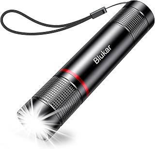 Blukar Rechargeable High Lumens Flashlight - Super Bright Zoomable LED Small Flashlight, 4 Modes, USB-C, IPX6 for Camping, Emergency, Outdoor
