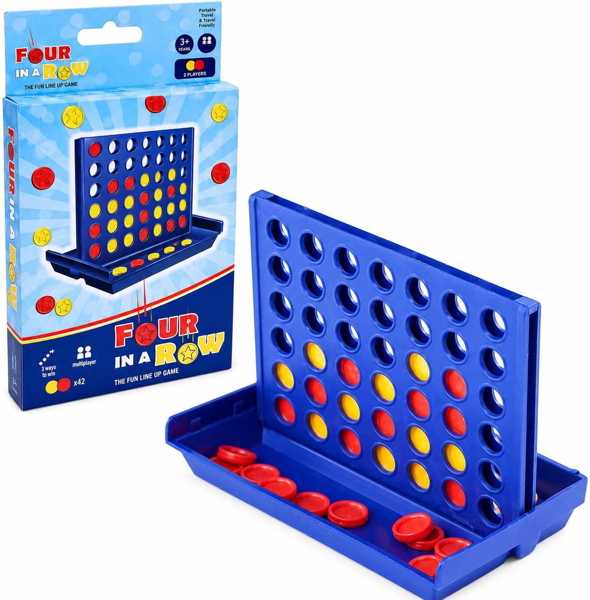 D.A.Y. Republic Travel 4 in a Row Mini Board Game, 1 Pack