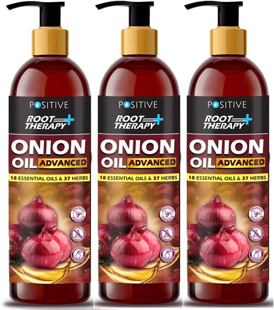 Positive Root Therapy Plus Advanced Red Onion Oil For Hair, 200 ml (Pack of 3)