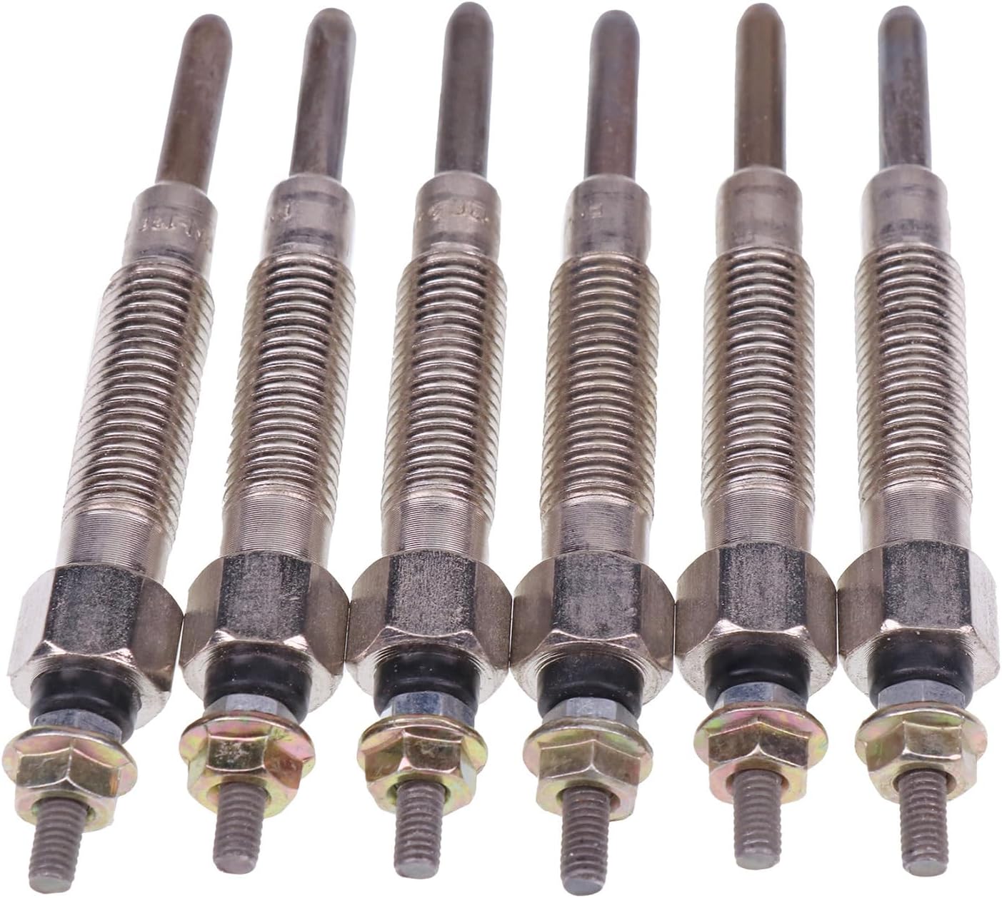 24V 6PCS Glow Plug 11065-10T01 Compatible for Nissan Engine TD23 TD25 TD27 TD42 Forklift F03