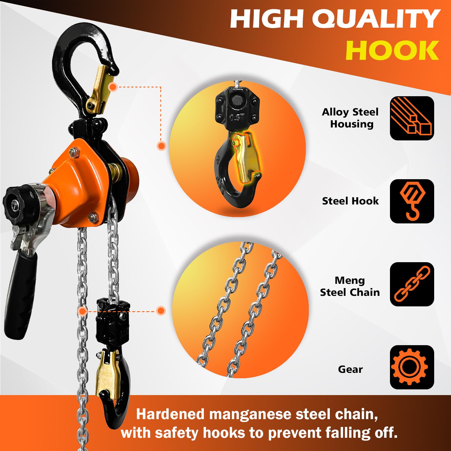 Mini Lever Chain Hoist - 1100LBS Lifting Tool -2 Mini Lever Chain Hoist - 1100LBS Lifting Tool -2
