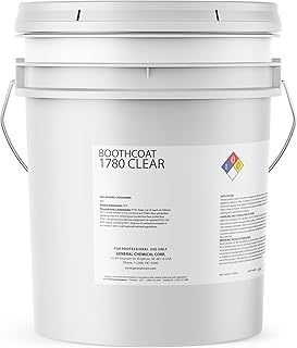 Paint Boothcoat 1780 Clear - Fast Drying, Water-Based Over Spray Collector for Interior Paint Booth Walls. Water Rinseable, Effective for Coatings, Adhesive, Wax, Greases, and Oils - 5 Gallon