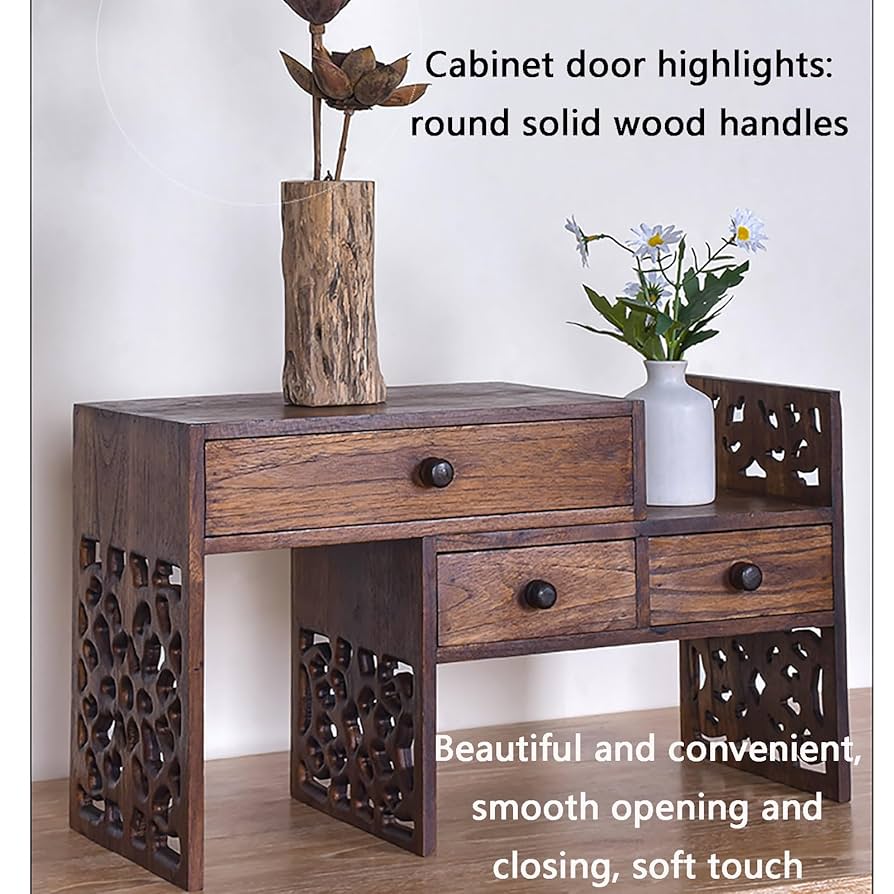 無垢材デスクシェルフ　一点もの デスクシェルフ（多段階調節スタンド） – SPACESW