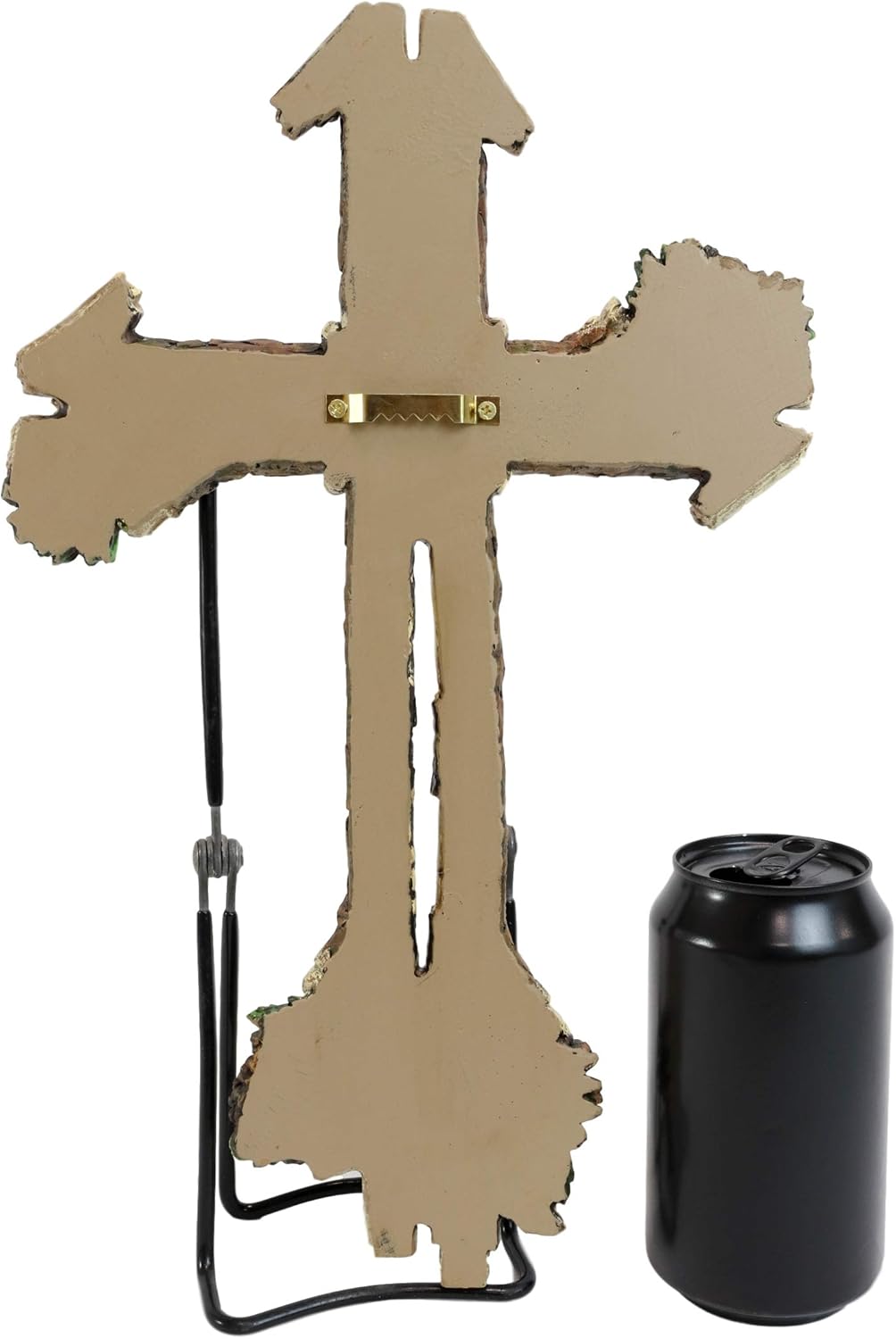 Ebros Gift 13.5" Tall Rustic Western Rugged Tree Logs With Pine Cones Wall Cross Decor Hanging Sculpture Catholic Christian Country Cabin Lodge Accent Decorative Crosses