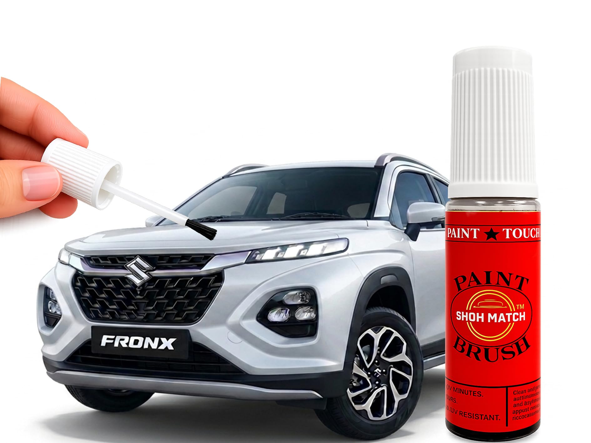 Show Match 2K Touch-Up Paint for Suzuki Fronx– Scratch Remover Pen (Multiple Colors) (Pearl Arctic White(ZHJ)-picture-21