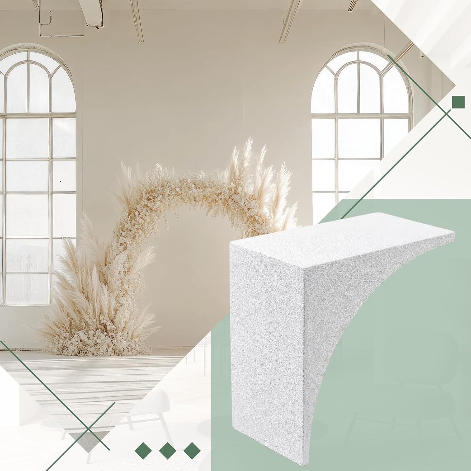 Nuanchu 2 Pcs Rounded Doorway Arch Kit 3D DIY Interior Doorway Precurved Drywall 9"x 9"x 5" Full Half Circle Top Round Arch Kit Easy to Add Rounded Corners to Any Opening for Interior Decoration