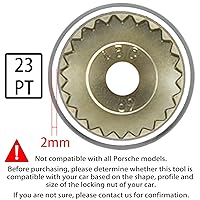 Vista 24 de ABC-67 21Pt Outer Ring 2mm Wheel Locking Nut Key for Porsche VW Toureg Panamera/Cayenne/Macan/Cayman/SUV, Nut Socket Adapter, Anti-Theft Lug Nut