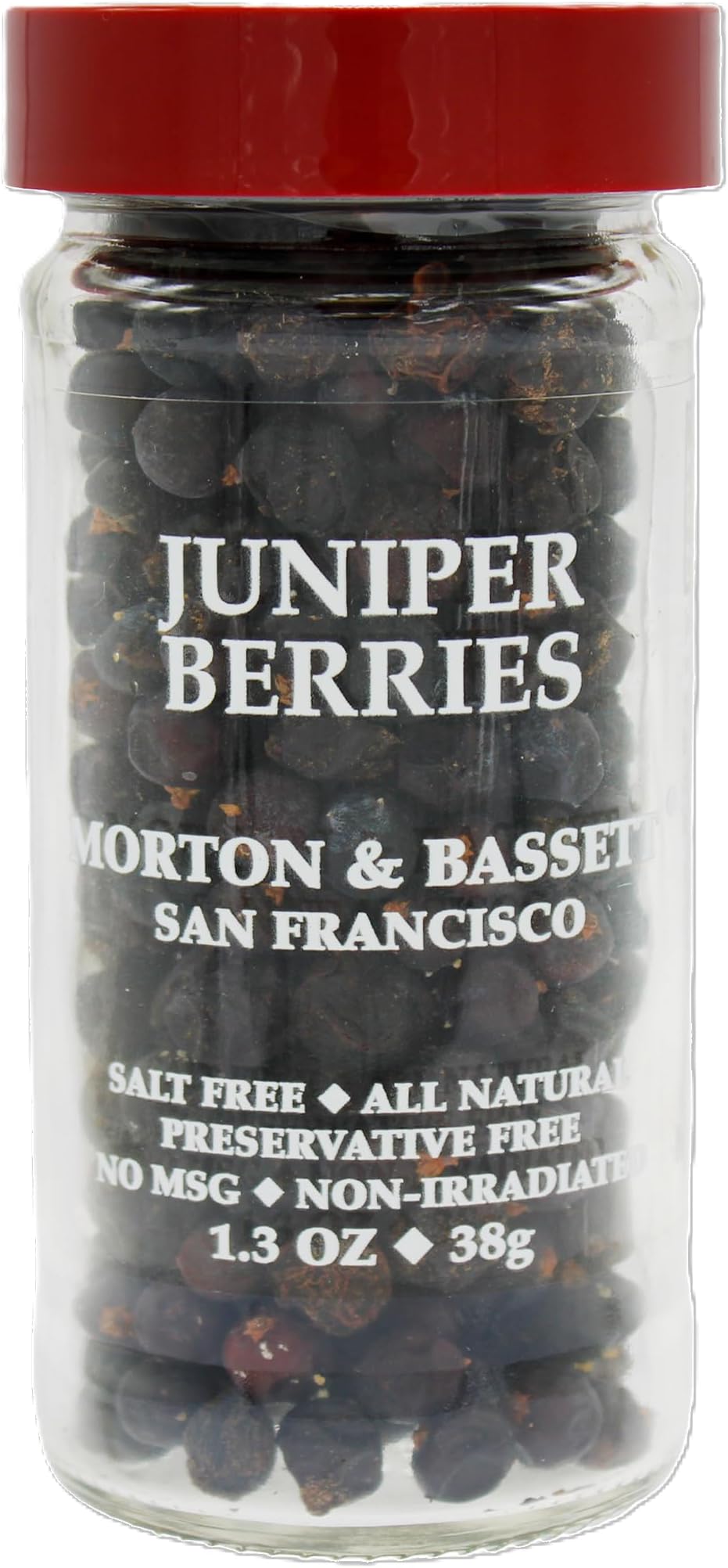 Morton & Bassett Juniper Berries, 1.3 oz โ Non-GMO, Salt-Free, Aromatic Berries for Sauces, Roasts & Scandinavian Dishes
