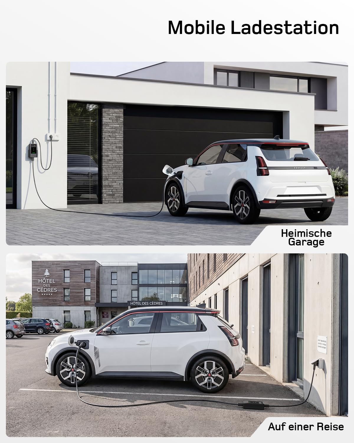 dé Typ 2 Ladekabel Schuko mit APP 3,7kW [7m, 6-16A, 1-phasig] Ladekabel Typ 2 Schuko mit Fernsteuerbarer Leistung - EV Charger 3,7kW für e Auto ID.3/4/5/7, Model Y/3, ENYAQ und Anderen PHEV/EV