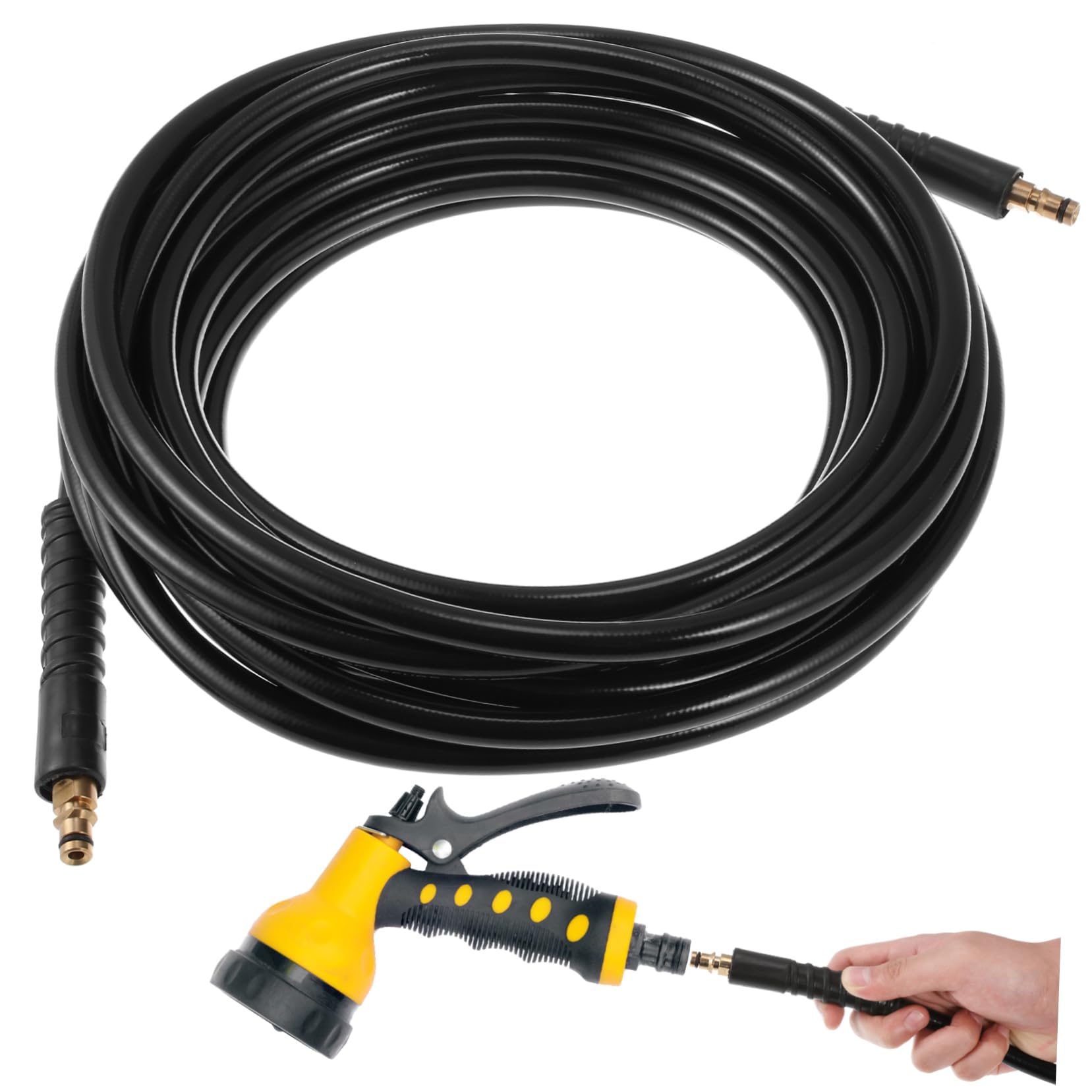 10m Flessibile Per Idropulitrice Compatibile Con Estensione Per Auto e Resistente e Facile