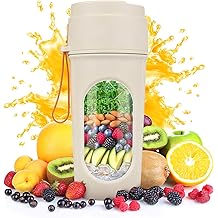 Portable Blender for Smoothies, BPA Free Mini Blender for Mixing Protein Powder, 15 Oz Dishwasher Safe Portable Bottle with 12-Blade, Rechargable Sport Bottle Compact and Easy to Clean