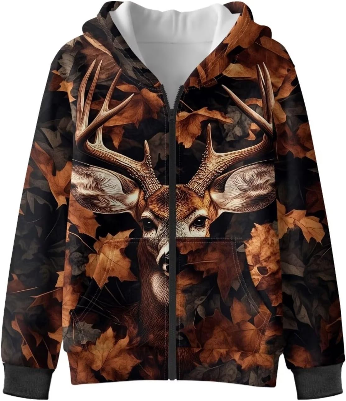 Boy's Fleece Jacket Long Sleeve Sherpa Lined Zip Up Hoodies Cool Cartoon Print Cardigan Sweatshirt Outerwear