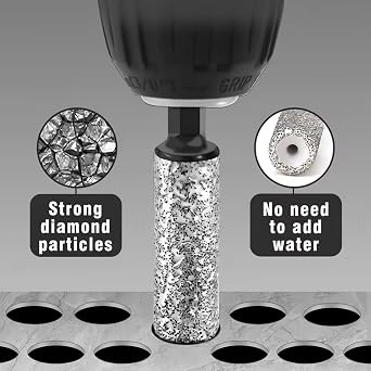 4PCS 2-in-1 Hexagonal Shank Brazing Dry Drilling Specialized Hole Opener, Diamonds Cores Drill Bits, Dry Diamond Core Drill Bits, Porcelain Tile Drill Bit, Diamond Drill Bit for Metal, Tile (Gold)