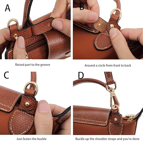 Miniatura 4 de Correa de cuero para bolso, correa de hombro ajustable, adecuada para bolsos largos de campeón