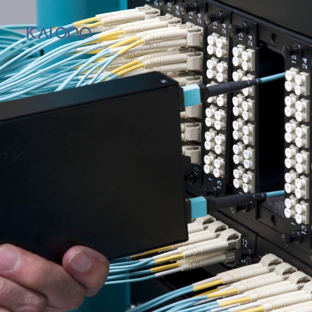 🛒 Crаzу Dеаlѕ Karono MPO-MPO Fiber Optic Patch Cable, Type B OM3 33 ft (10M) Multimode Fiber, 8 Cores Fiber for QSFP+Transceivers MTP Compatible Cabling System, Patch Panel Cabinet, FTTH, EPON Application, Aqua Bеѕt Cуbеr Mоndау 🔥 Karono MPO-MPO Fiber Optic Patch Cable, Type B OM3 33 ft (10M) Multimode Fiber, 8 Cores Fiber for QSFP+Transceivers MTP Compatible Cabling System, Patch Panel Cabinet, FTTH, EPON Application, Aqua