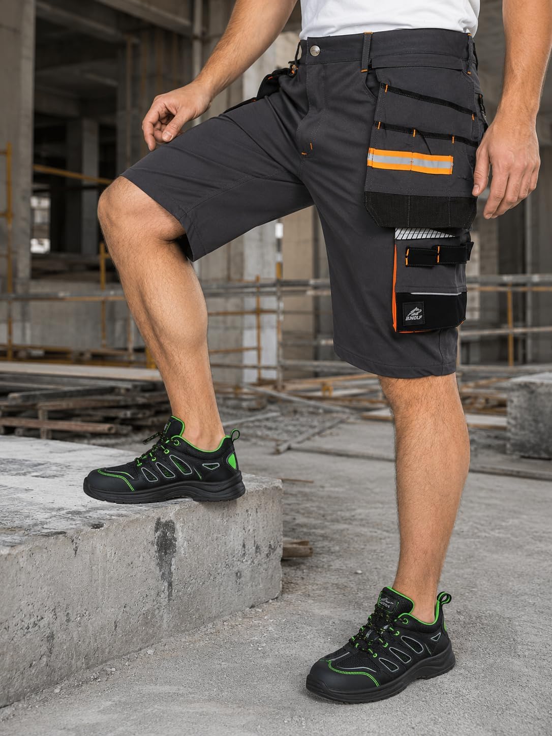 BWOLF Vector Pantalones cortos de trabajo hombre robustos flexibles 90% nailon 10% elastano