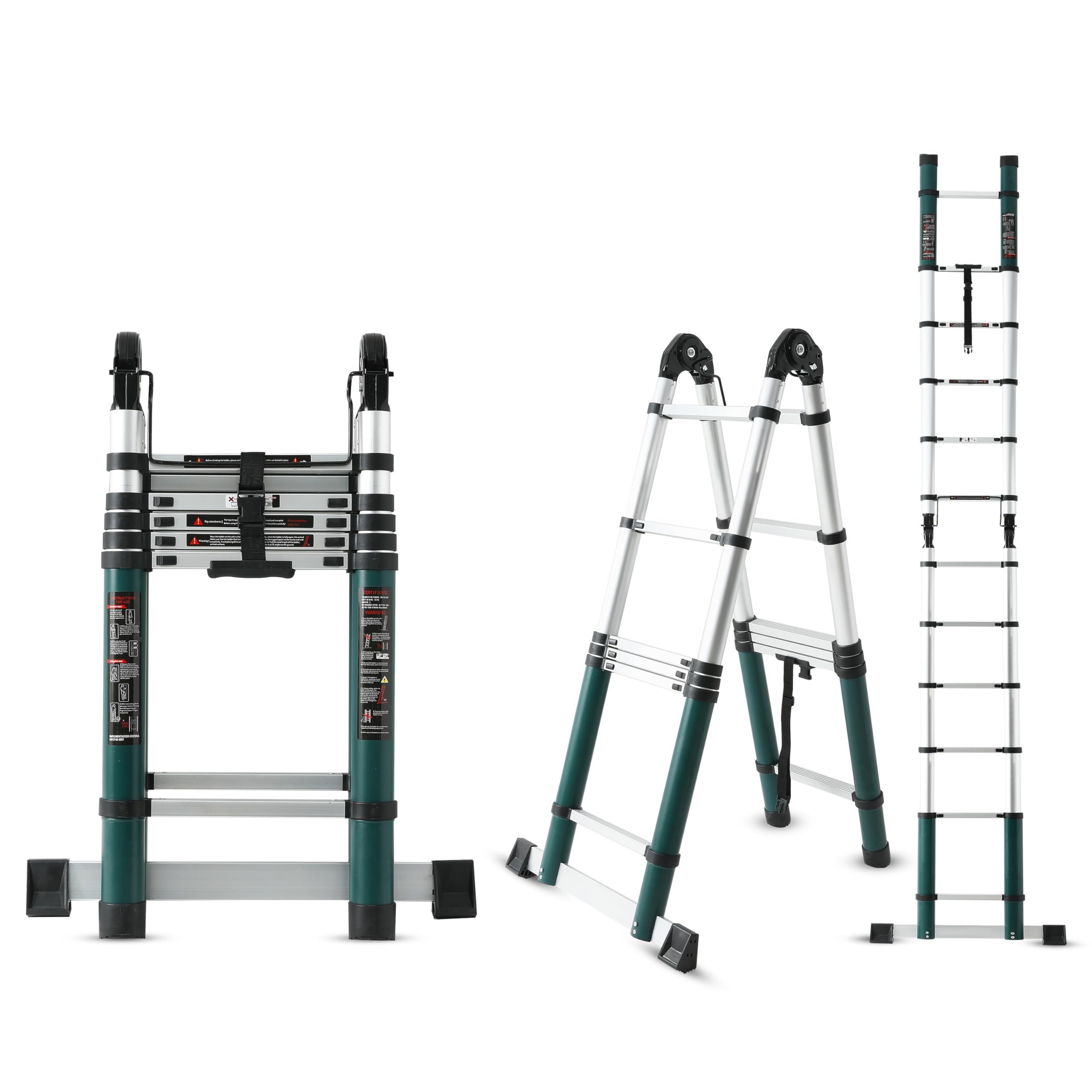 Plantex 2.6m (8.5 ft.) Portable and Compact Aluminium Telescopic Ladder with Removable Hooks/Foldable Multipurpose Ladder for Home & Outdoor Use/2 Years of Warranty By Plantex/EN131 Certified-(Black) — Amazon image 14