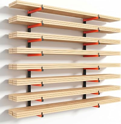 Housolution 4-Level Lumber Storage Rack - 4 Pack Holds Up 520LBS