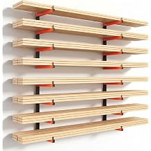 Housolution 4-Level Lumber Storage Rack - 4 Pack Holds Up 400LBS