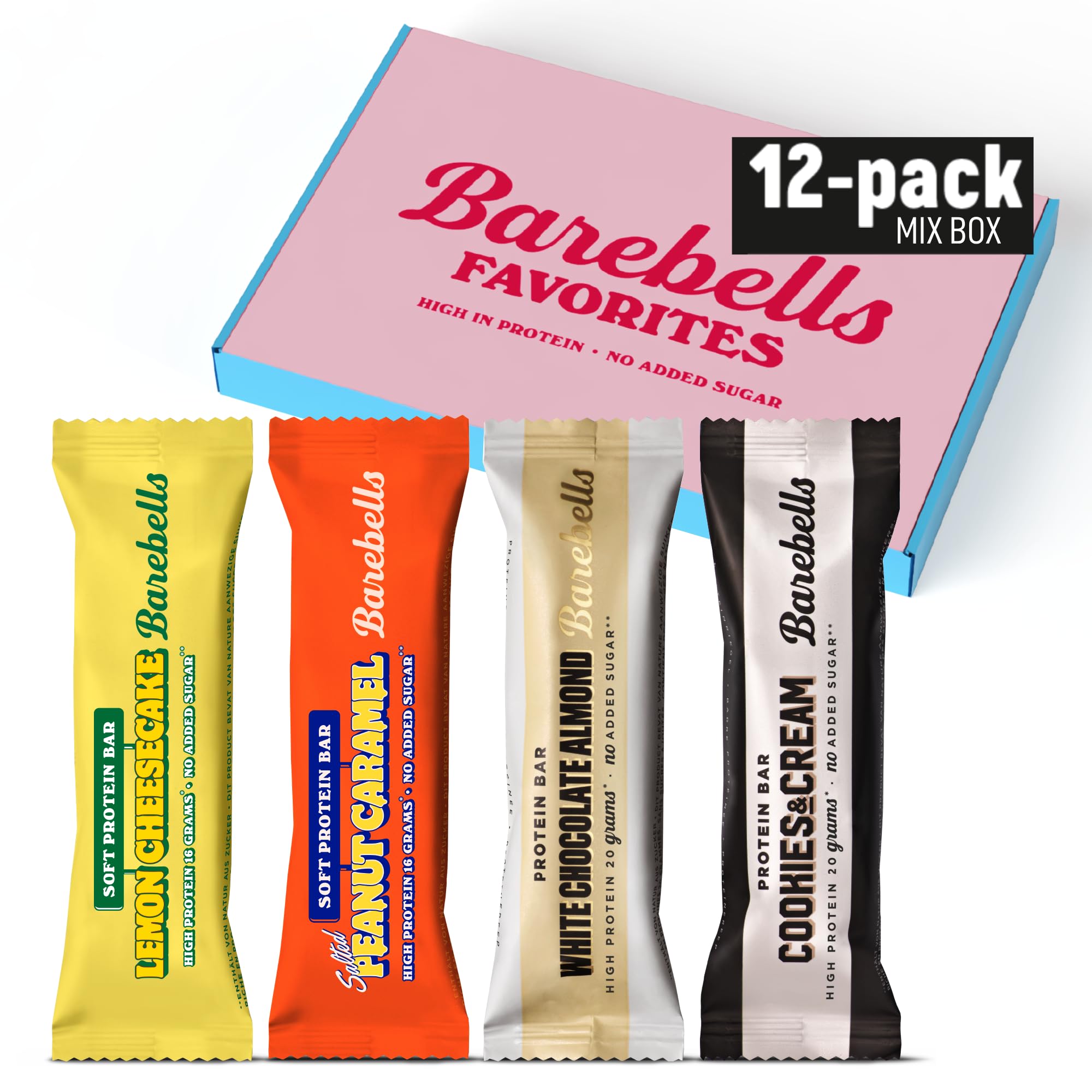 Barebells Protein Riegel – 16g High Protein Bar, Zuckerarm, Eiweißriegel, Ohne Palmöl – Offizielle Mix Box 12 x 55gr
