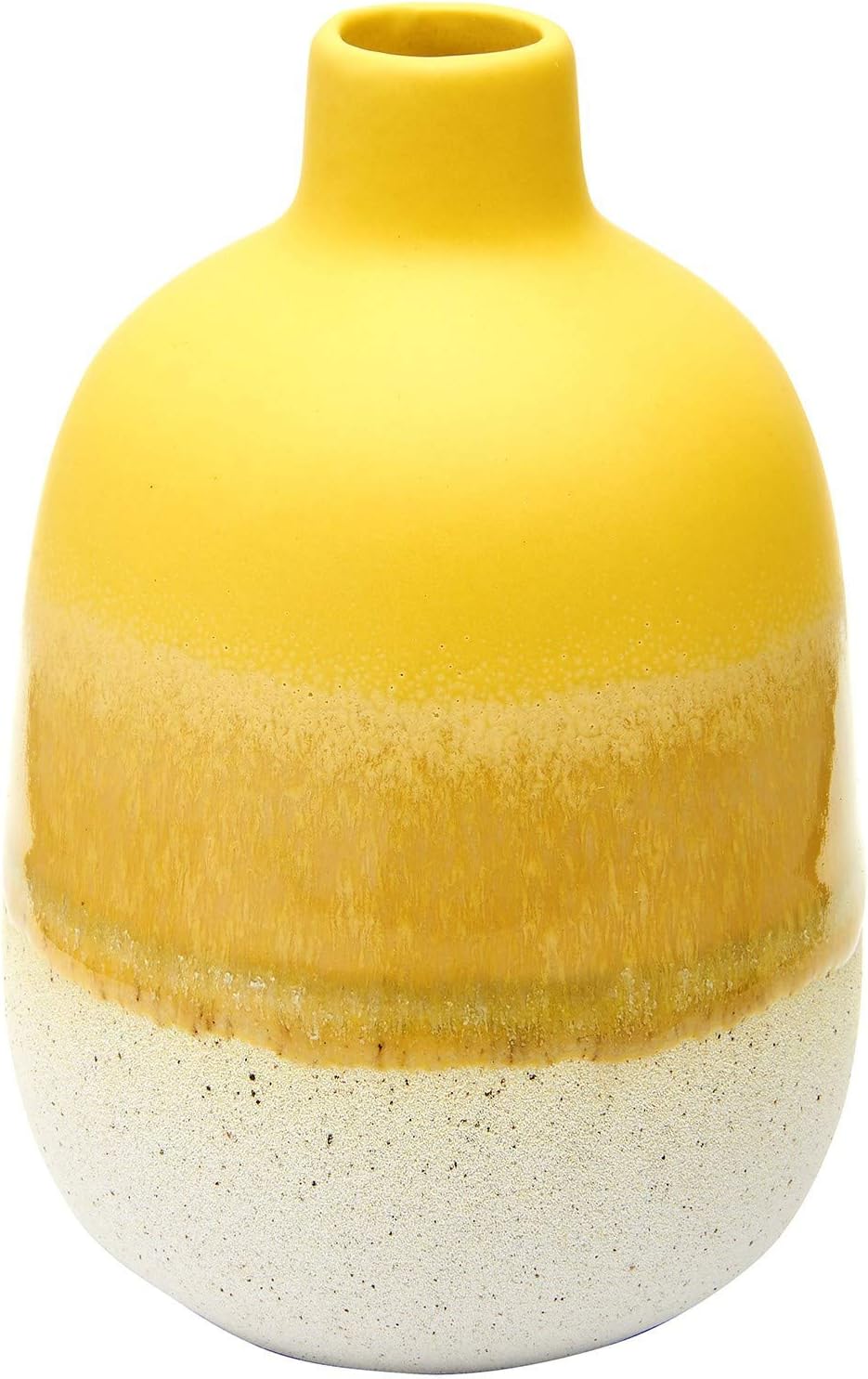 Sass & Belle Mojave Glaze Yellow Vase Amazon.co.uk Home & Kitchen