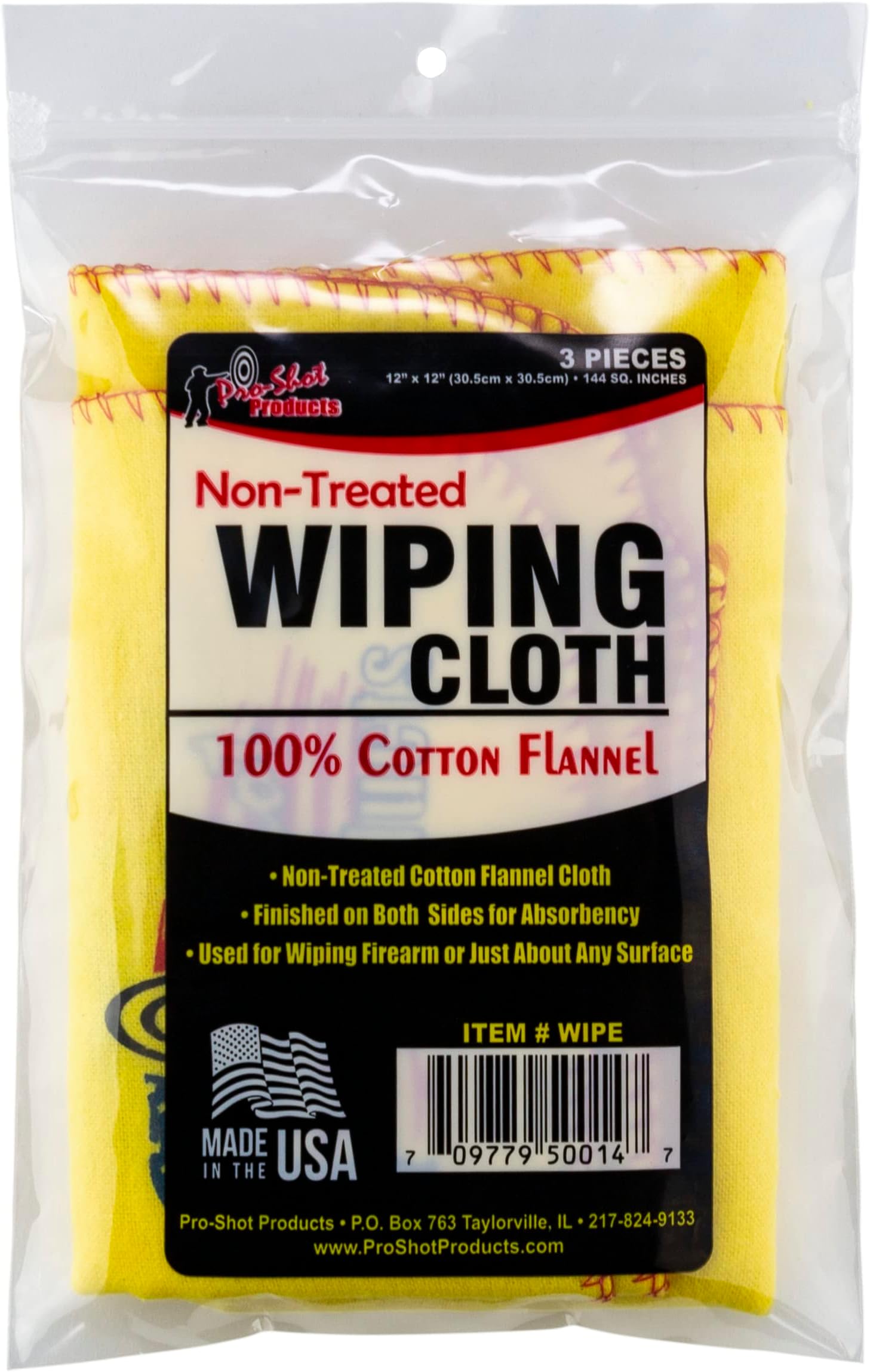 Pro ShotNon-Treated Cloth (3 per Bag) , 12" x 12"