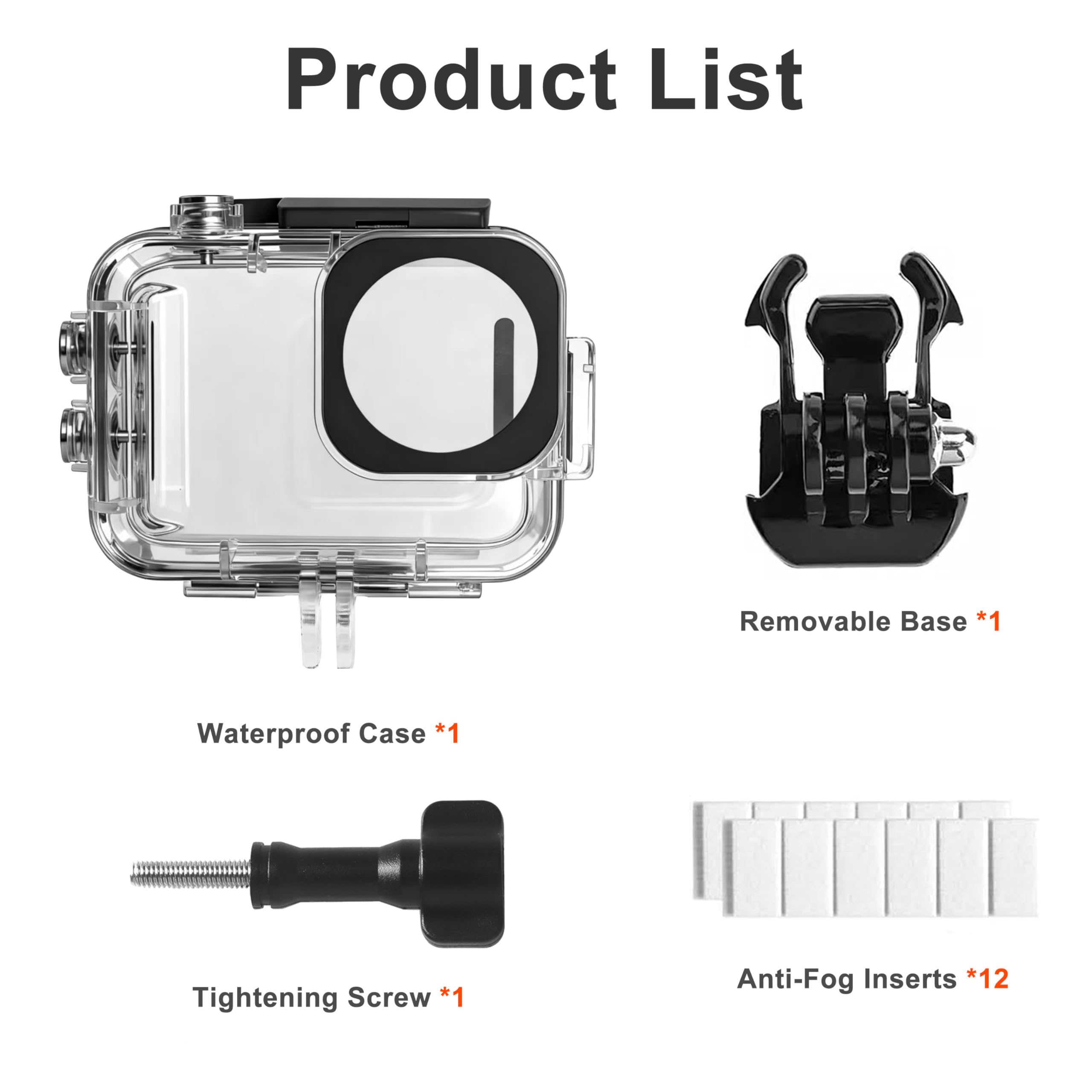 FitStill Wodoszczelna obudowa do Insta 360 go Ultra, 50 m / 164 ft, obudowa ochronna przed nurkowaniem, można zainstalować kamerę Go Ultra i jej moduł rozszerzający, ochrona przed kurzem, akcesoria Go