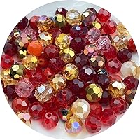 Vista 8 de 550 cuentas redondas de cristal de 0.118, 0.115, 0.236, 0.315 y 0.315 pulgadas, cuentas espaciadoras redondas facetadas para hacer joyas, pulseras