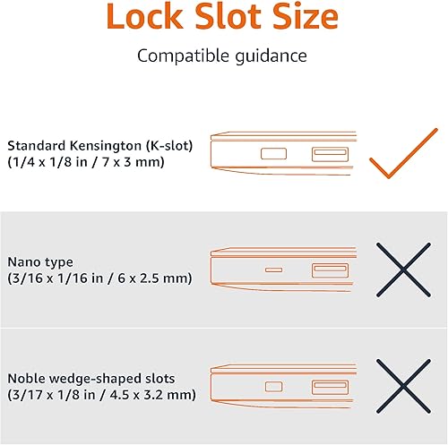 Miniatura 4 de Tienda Basics Combinación, bloqueo de cable de acero al carbono de 6 pies para computadora portátil, PC, monitores, proyectores, muelles