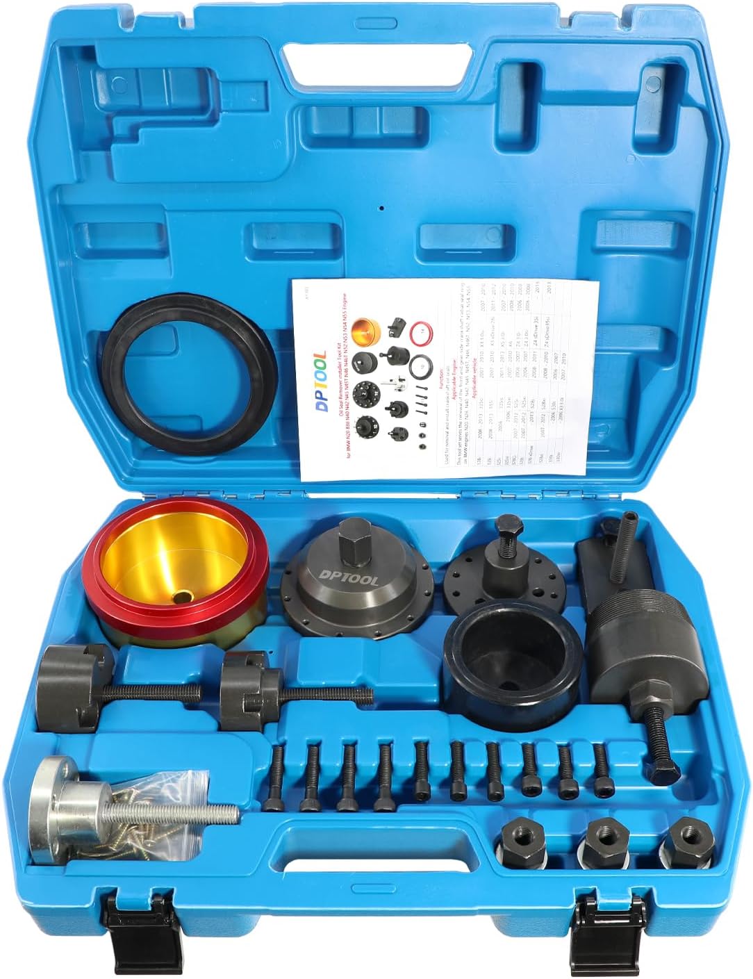 Crankshaft Oil Seal Remover installer Kit Front Rear Seal Tool Set Compatible with BMW N20 B38 N40 N42 N45 N45T N46 N46T N52 N53 N54 N55 Engine