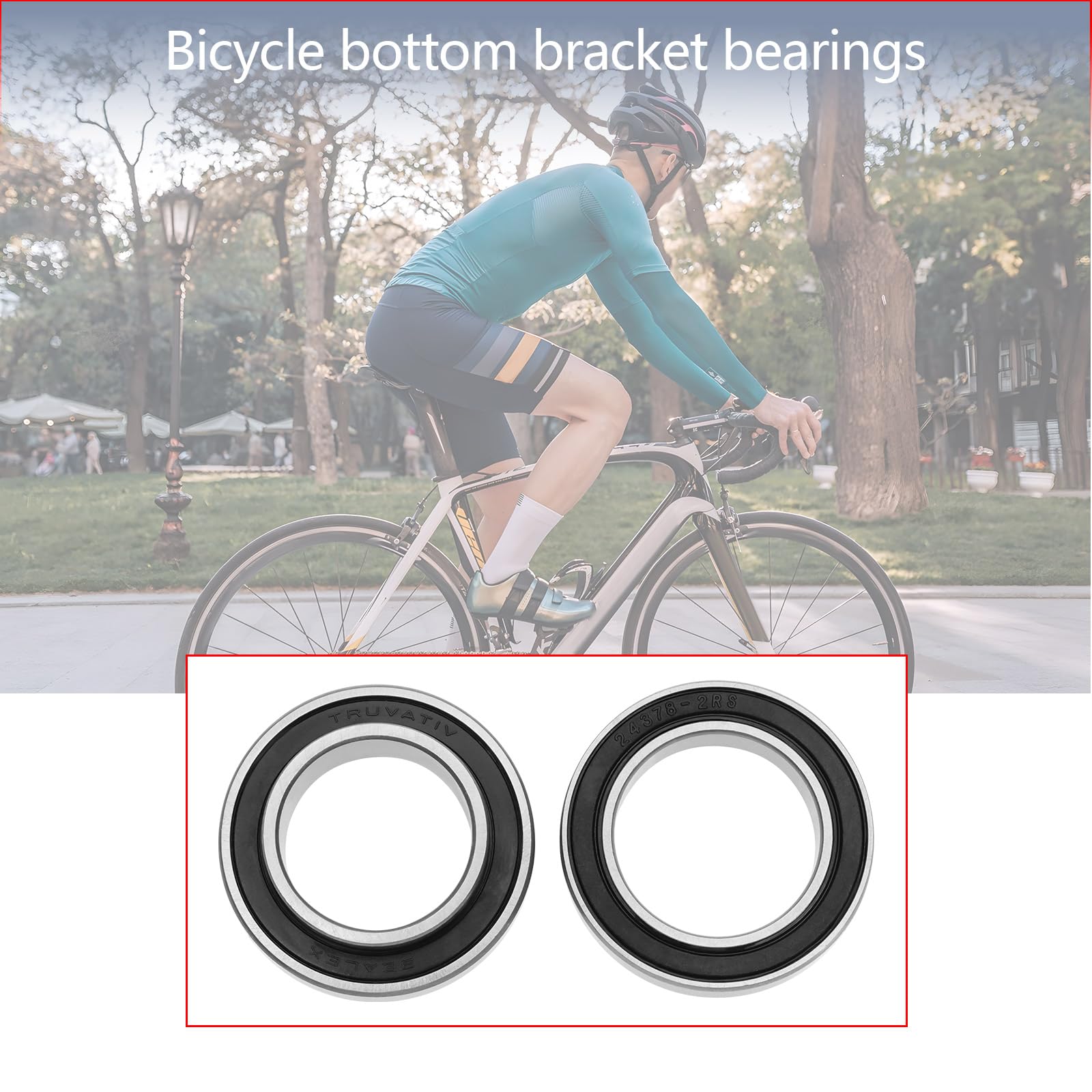 OTOTEC 2pcs Bicycle Centre Shaft Bearing MR22237-2RS Bearing MR2437H8-2RS Bearing for Lifts Rolling Mills Ship Rudder Shafts Compatible with SRAM TRUVATIV - Image 2