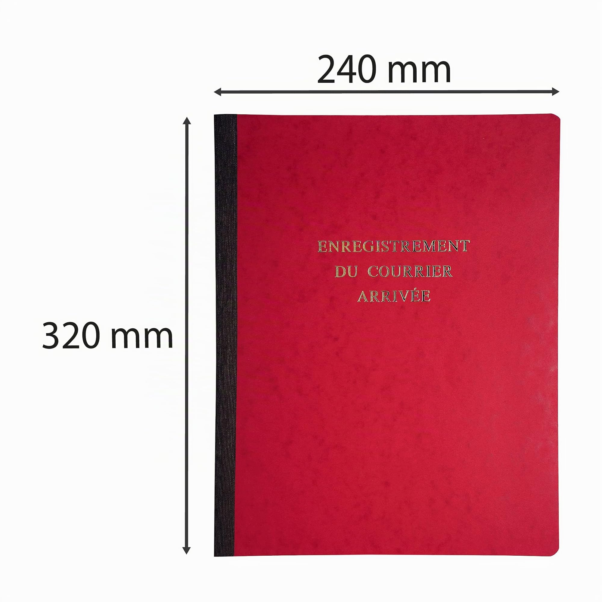 Le Dauphin - Réf. 41045D - 1 Piqûre - Dimensions 32 X 24 cm - Courrier arrivée 80 pages - Enregistrement du courrier - Couverture souple de couleur rouge