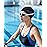 Firesara Upgrate Fabric Swim Cap Fit for Long Short Hair, Comfortable High Elasticity Swimming Hat Lightweight Bathing Cap for Women Men Kids Black