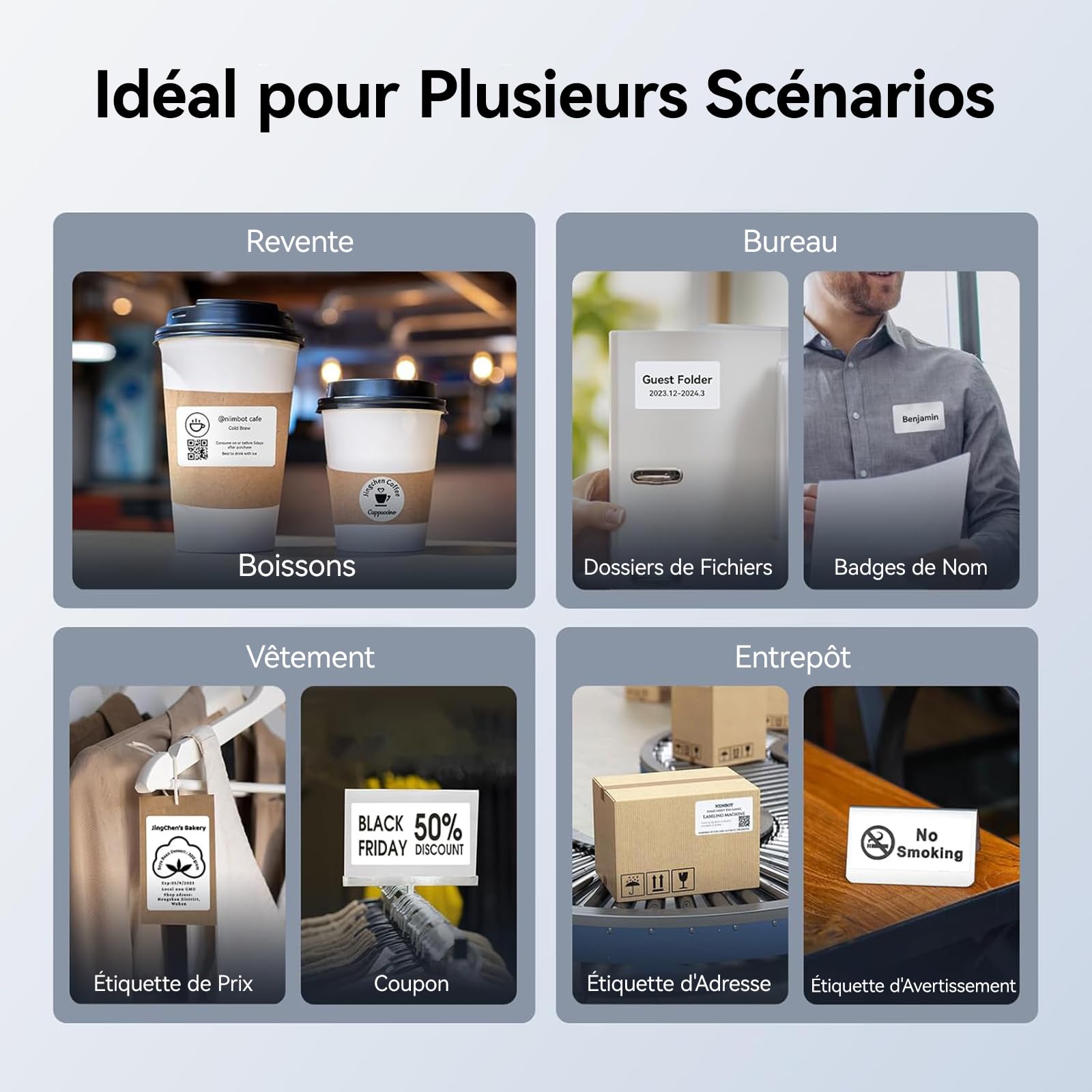 NIIMBOT Imprimante d’Étiquettes K3, Impression Rapide, Bleu | Largeur d’Impression Maximale 82 mm, Compatible PC, 7 Android et 3 IOS, pour Petite Entreprise et Bureau