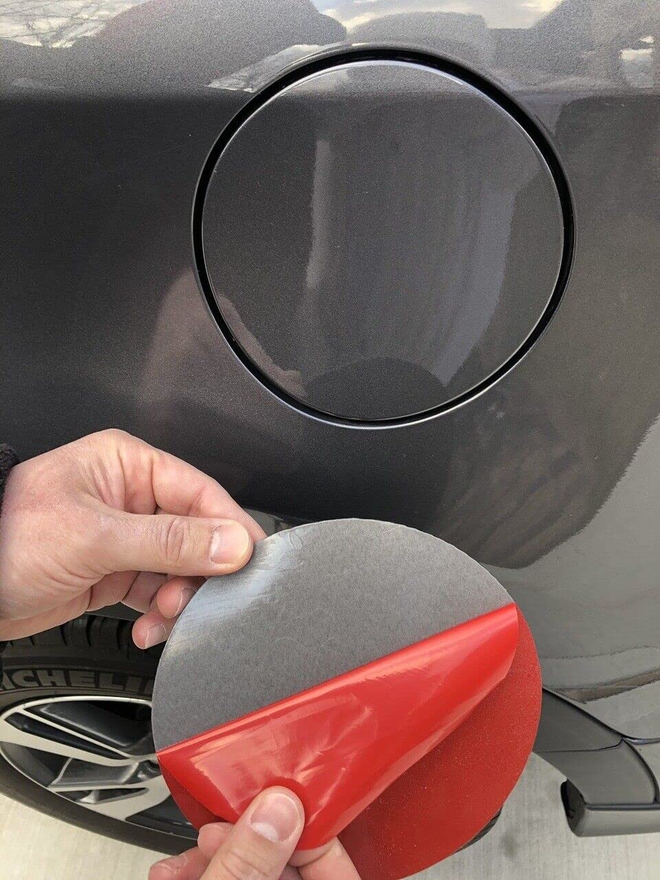 Real Carbon Fiber Gas Door Cover Fuel Cap Overlay Trim for Chrysler 300 2011-2021