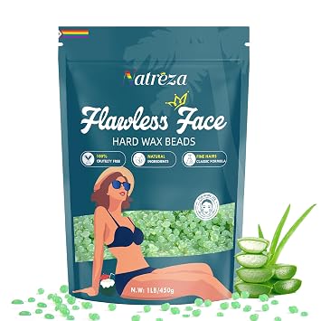 Wax Beads for Hair Removal, 1 lb Hard Wax Aloe Vera Sensitive Skin