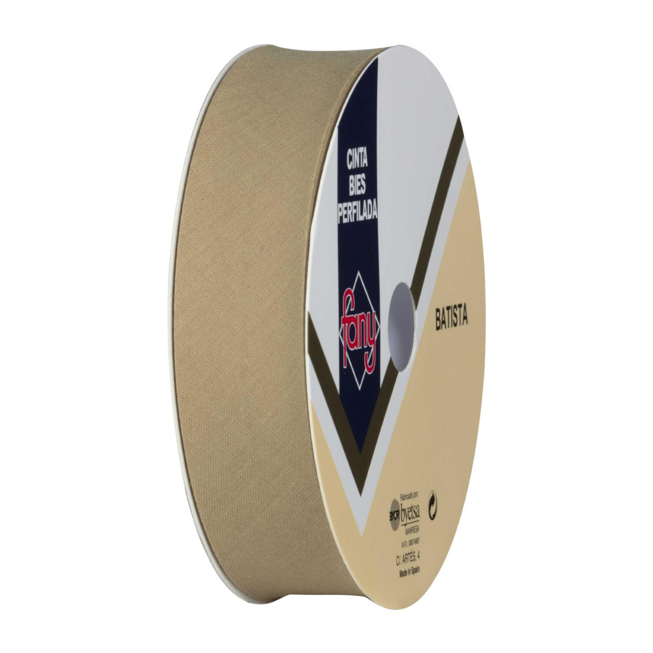 Discover Lifestyle & Fashion Fabrics Bias Binding Tape Polycotton Poly Cotton Sewing Piping Bunting Decorative Trim Edging Hemming Huge Colour Range | 25mm Wide (25 Metre Roll, Beige)