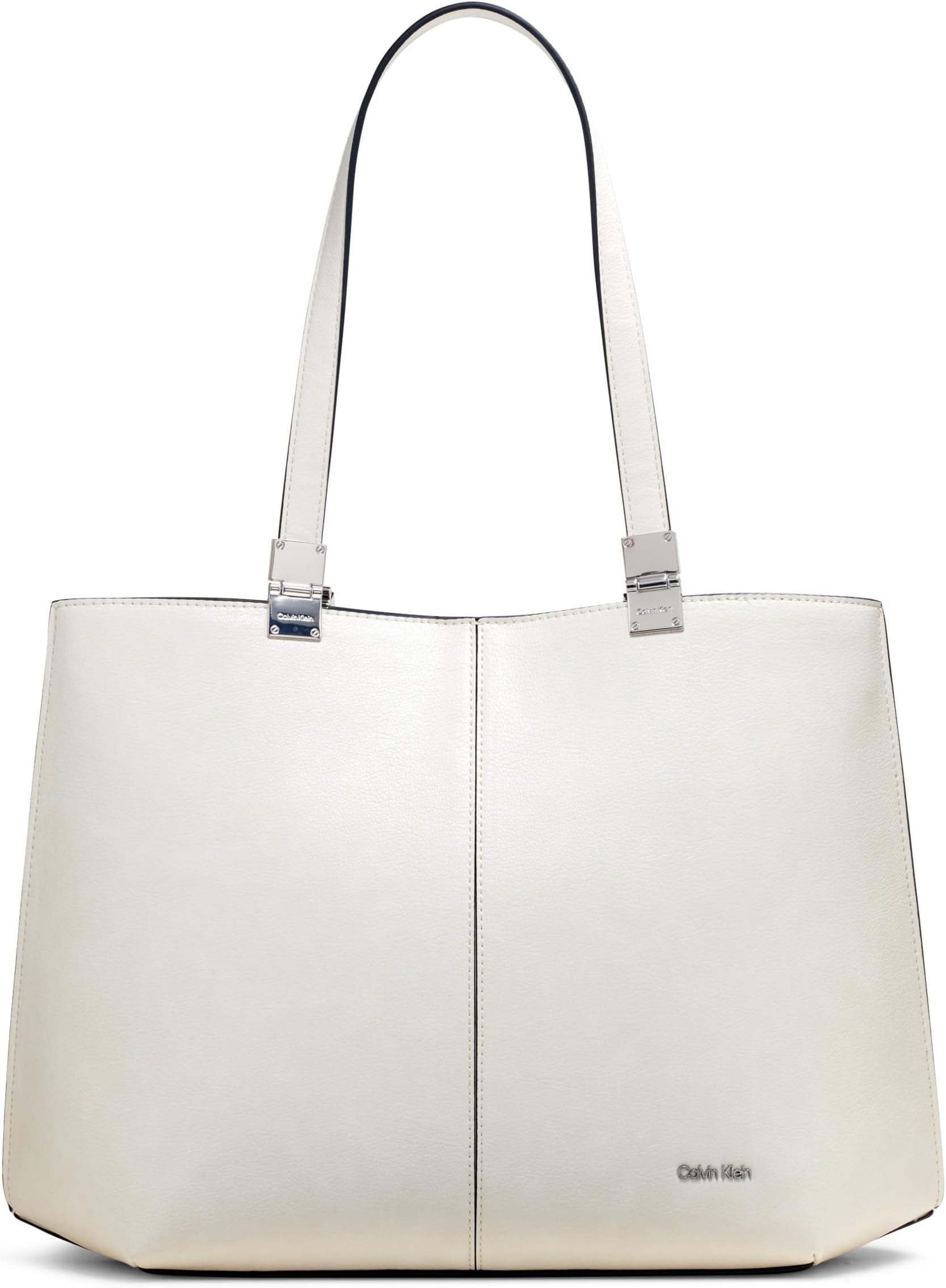 Women's Granite Geometric Tote Bag – Vegan Leather, Monogram, 3 Pockets