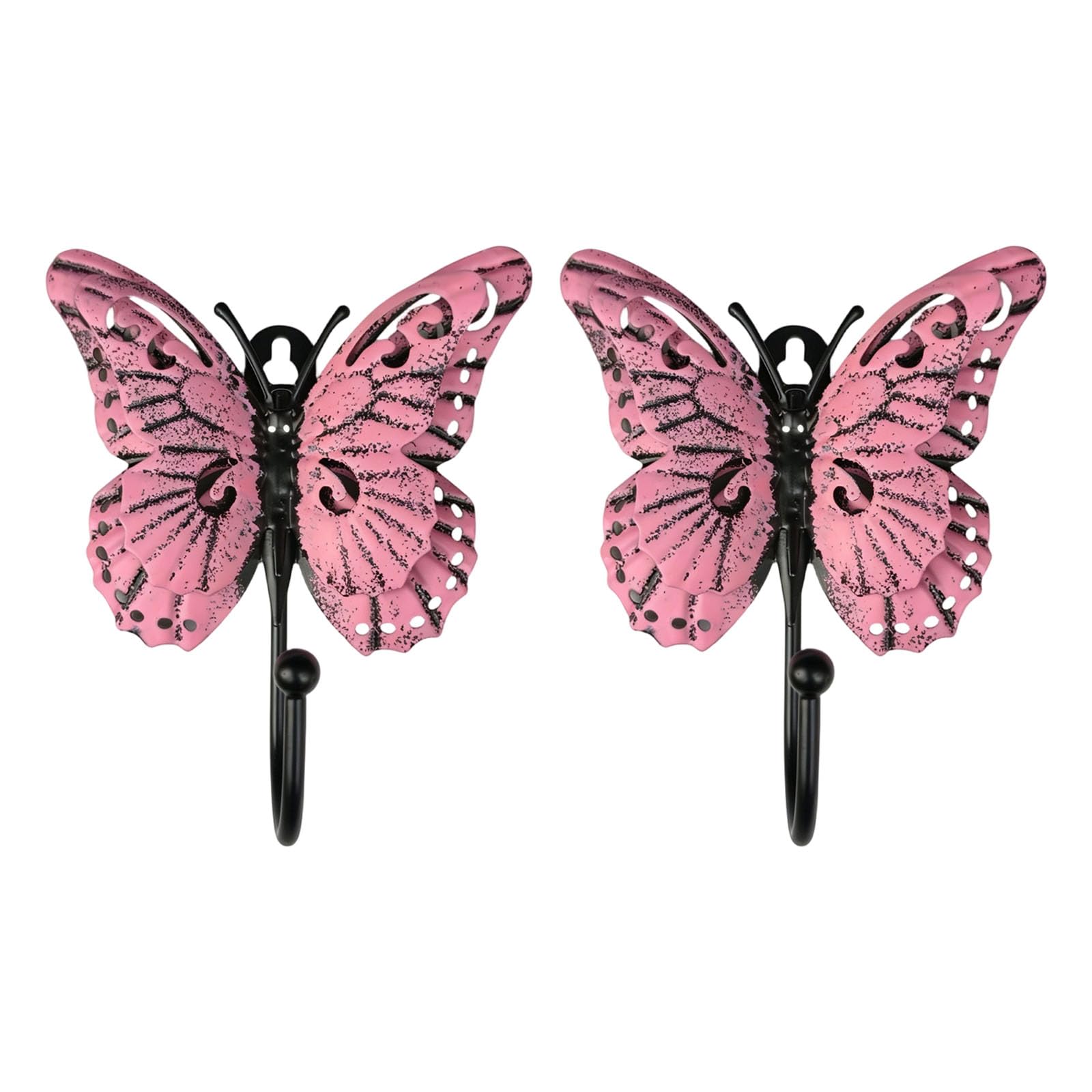 Tfaoys A Colorful Butterfly Shape Wall Hook 2 Pieces Metal Decorative Hook For Home Organization Nd Rt Decoration Wall Mounted Fasteners