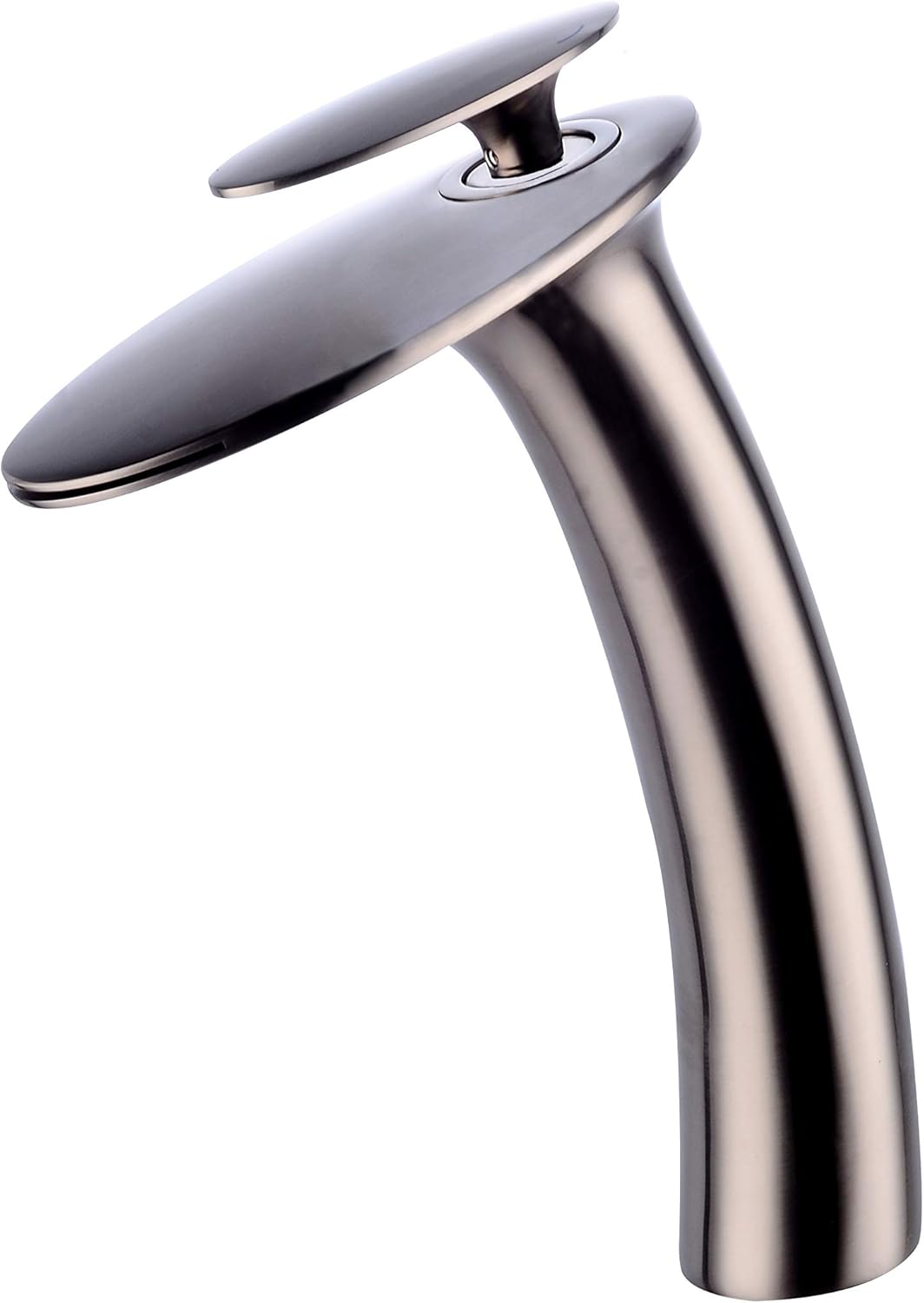 Wovier Brushed Nickel Waterfall Bathroom Sink Faucet,Single Handle