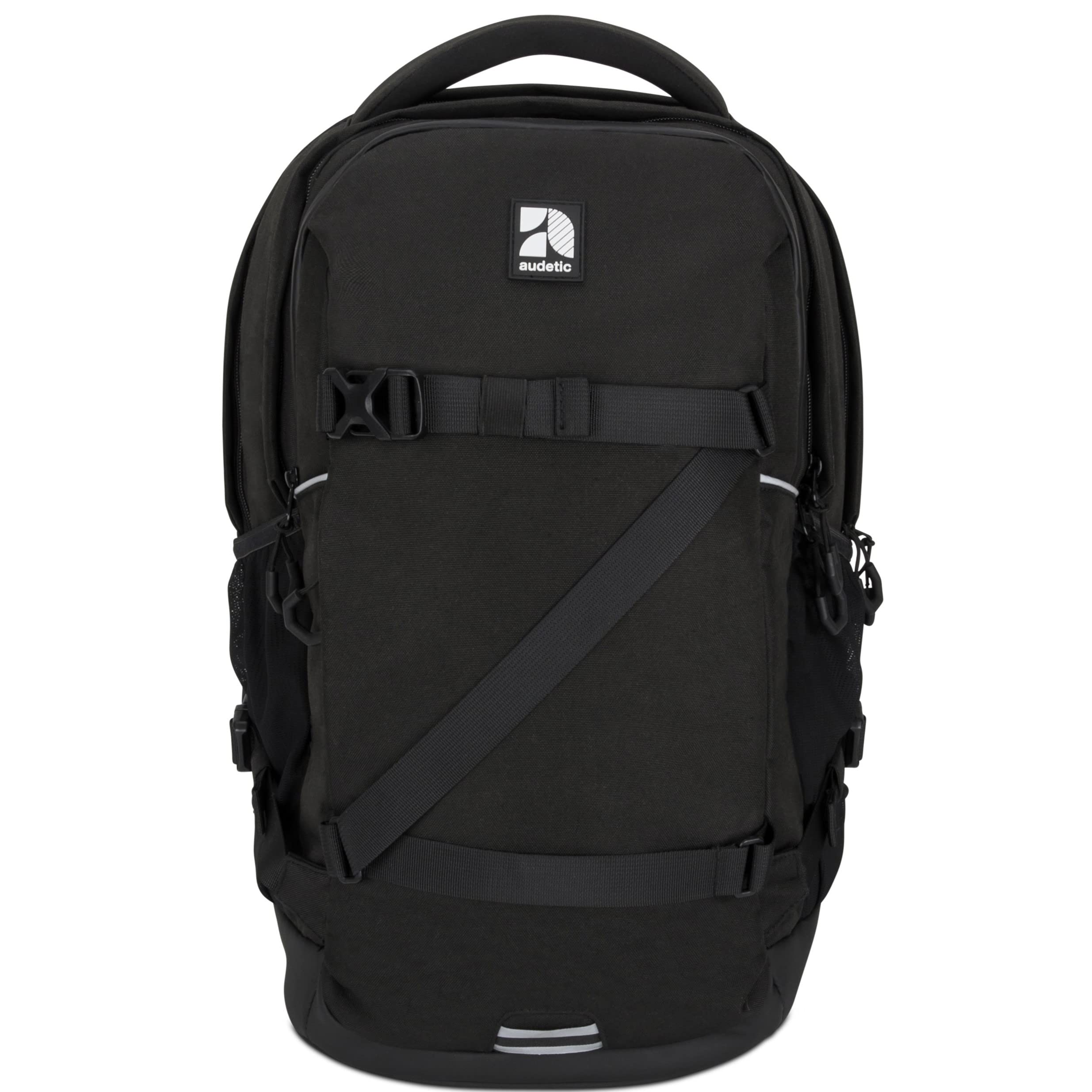 Audetic Mochila Escolar Niñas, Adolescentes Negro - Cosmo - Mochila Ergonómica y Grande para Campus - Mochila Sostenible para el Colegio, Ocio, Viajes - Hidrófugo
