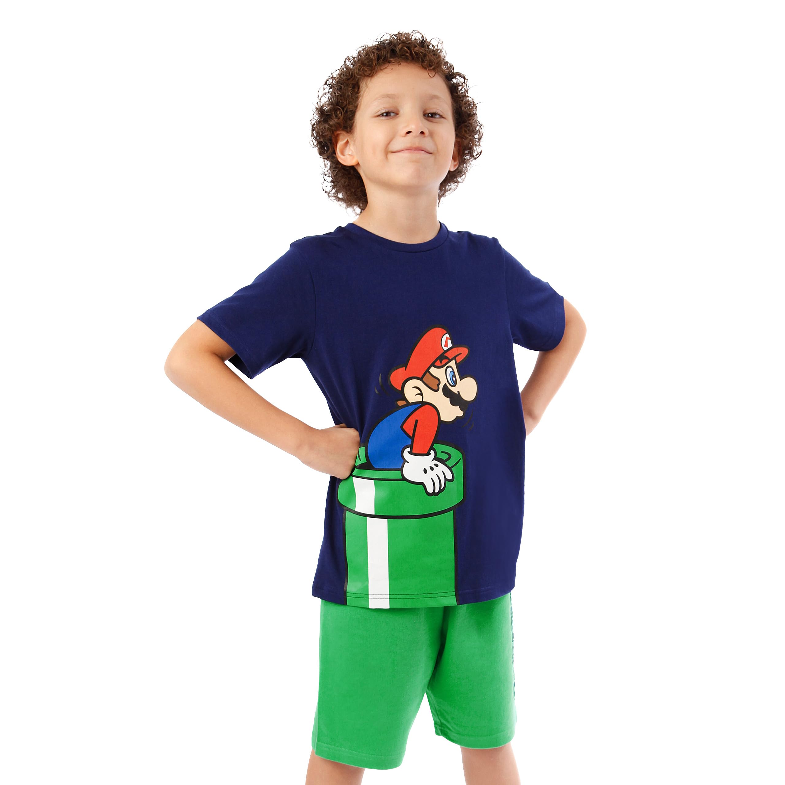 SUPER MARIO Ensemble Shorts et Haut Garçon Multicolore 6-7 ans