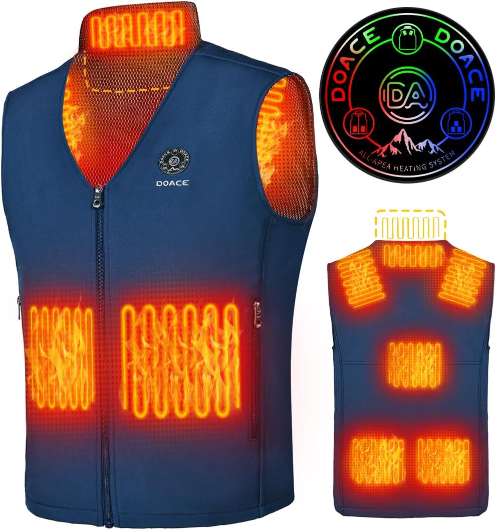 DOACE Heated Vest for Men and Women, Smart Electric Heating Vest Rechargeable, Battery Not Included - Image 7