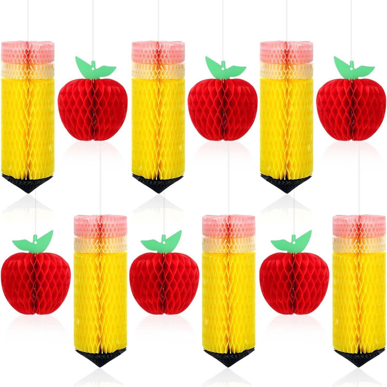 Tsophreniq 12Pcs Elegant School Party Hanging Garlands Assorted Color Paper Garlands Set for Welcoming School Party Decoration Event Decoration Set