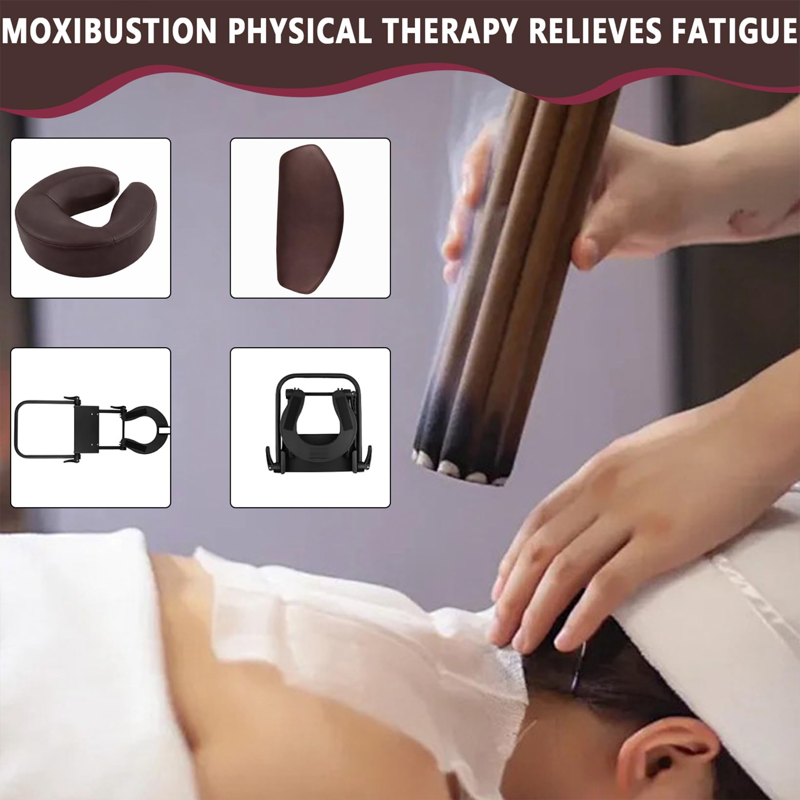Massagematratze, 180° Massage Kopfstütze für Bett mit Gesichtskissenhalterung, Massage-Matratzenauflage mit Armlehnenbrett und Aufbewahrungstasche, für Matratzen Einer Dicke 14-45cm