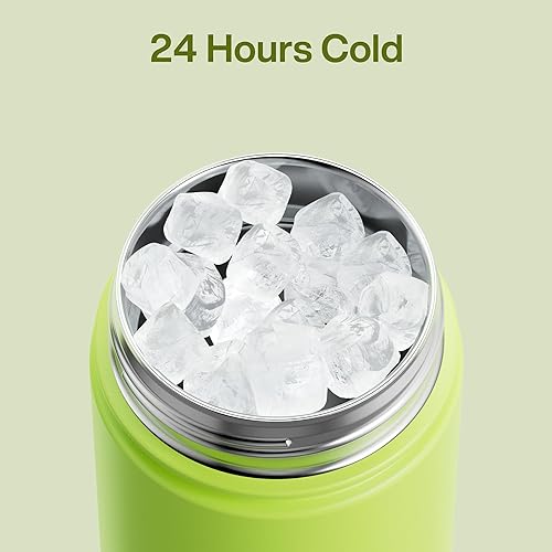 Miniatura 551 de ENCOOL Botella de agua aislada con popote, de acero inoxidable, a prueba de fugas, sin BPA, al vacío de doble pared que se mantiene fría durante 24